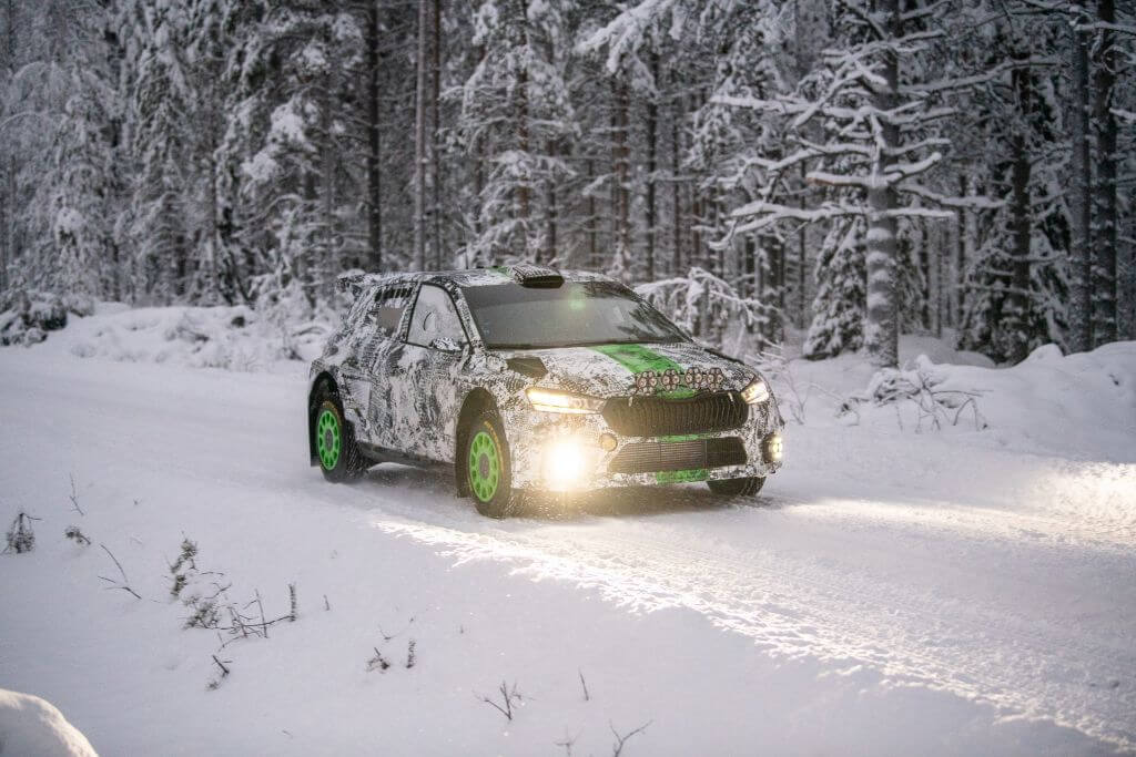 Χειμερινές δοκιμές της νέας SKODA FABIA Rally2 evo στη Φινλανδία