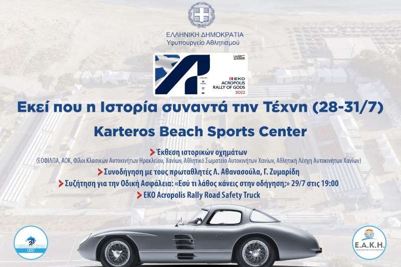Το ΕΚΟ Ράλλυ Ακρόπολις 2022 «ξεκινά» την Πέμπτη 28 Ιουλίου από τον Καρτερό