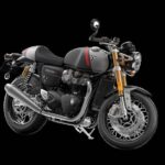 Thruxton RS Front 3-4 - Matt storm grey and matt silver ice